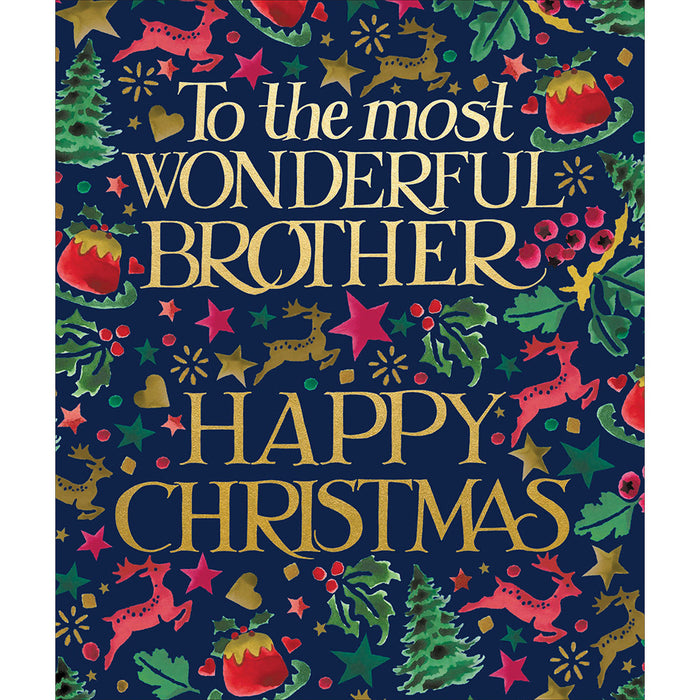 Woodmansterne 'The Most Wonderful Brother' Christmas Card