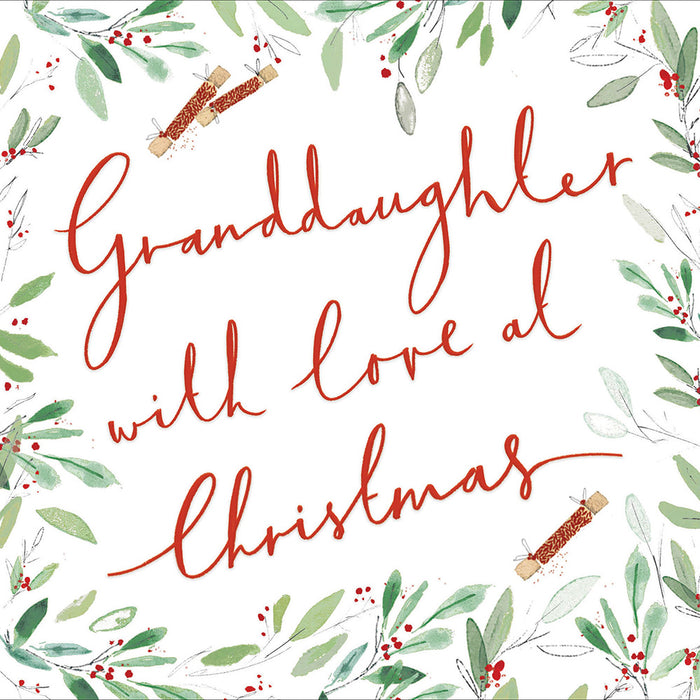 Woodmansterne 'Granddaughter With Love' Christmas Card