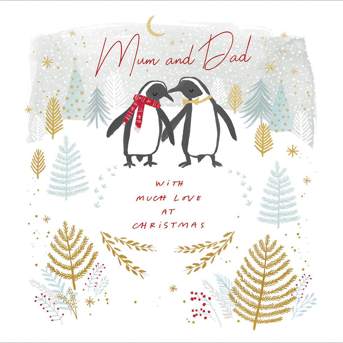 Woodmansterne 'Mum & Dad With Much Love' Christmas Card