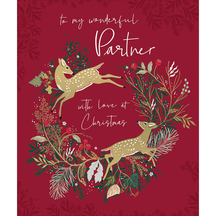 Woodmansterne 'To My Partner' Christmas Card