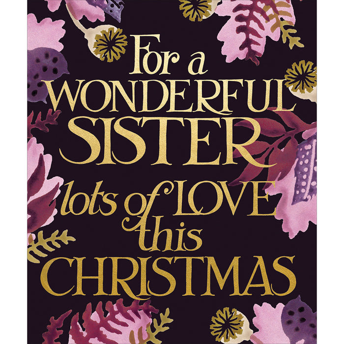 Woodmansterne 'For A Wonderful Sister' Christmas Card