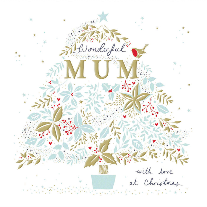 Woodmansterne 'Wonderful Mum' Christmas Card