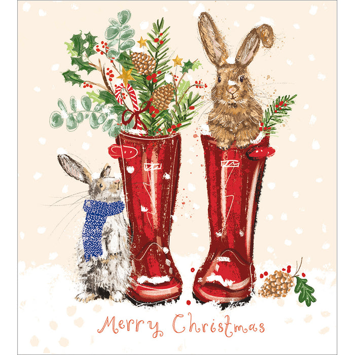 Woodmansterne Bunny Buddies 5 Pack Christmas Cards