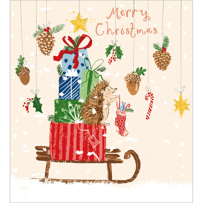 Woodmansterne Hedgehog Helpers 5 Pack Christmas Cards
