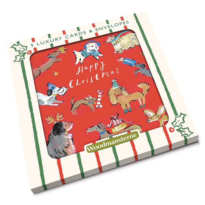 Woodmansterne Party Dogs 5 Pack Christmas Cards