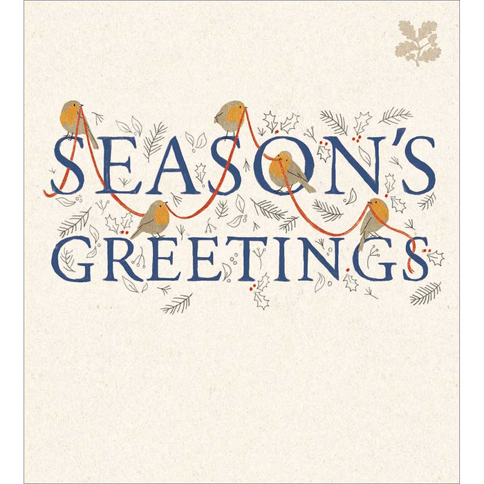 Woodmansterne Robin Routine 5 Pack Christmas Cards