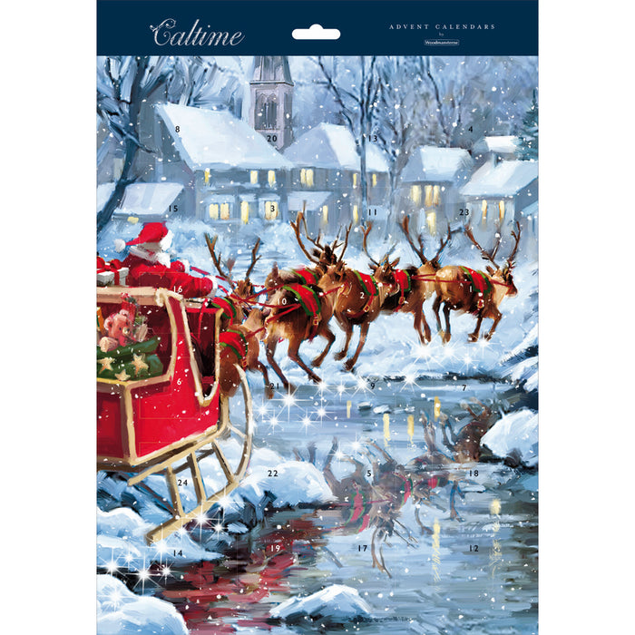 Woodmansterne Santa's Sleigh Card Advent Calendar