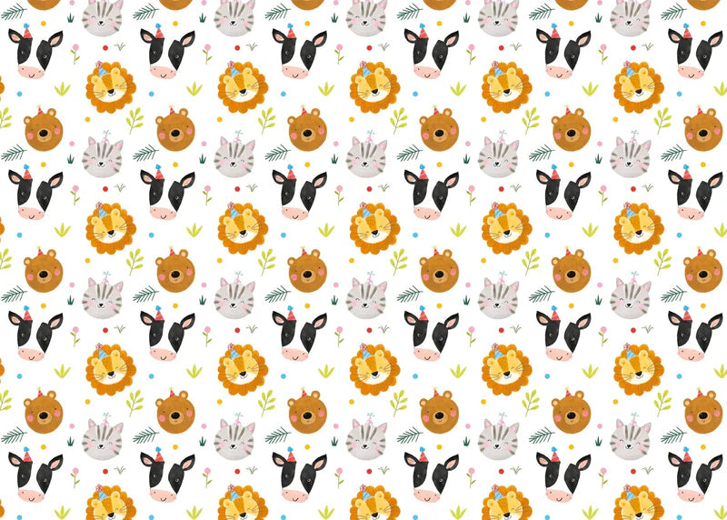 Whistlefish Fun Animals Kids Wrapping Paper