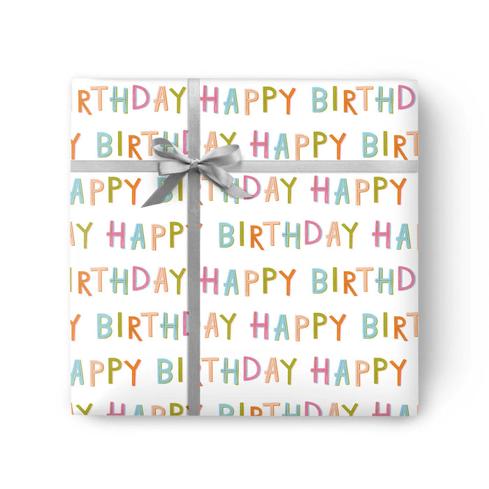 Whistlefish Happy Birthday Wrapping Paper