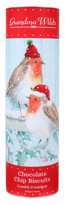 Grandma Wild's Jolly Robin Giant Christmas Biscuit Tube