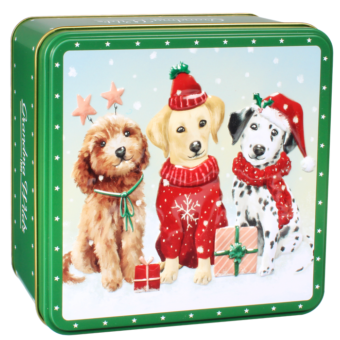 Grandma Wild's Embossed Jingle Paws Christmas Biscuit Tin
