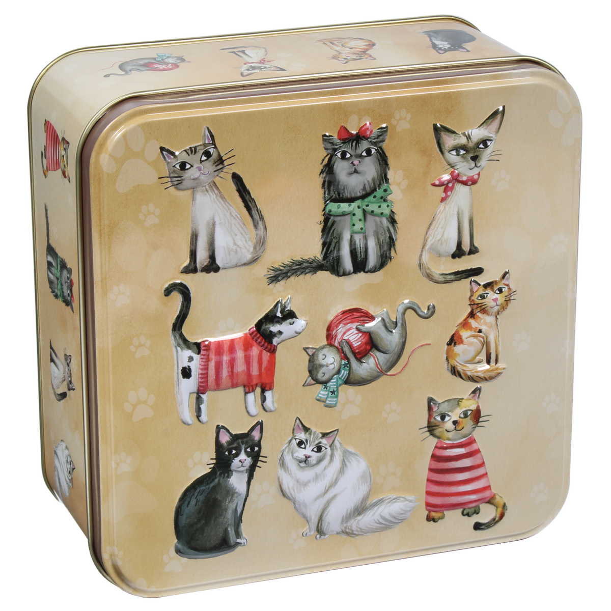 Grandma Wild's Cats In Jumpers Embossed Stem Ginger & Lemon