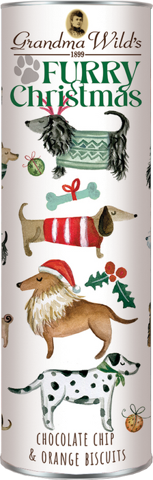 Grandma Wild's Merry Woofmas Chocolate Chip & Orange Biscuit Tube
