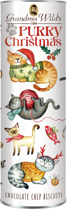 Granny Wild's Merry Meowmas Chocolate Chip Biscuit Tube