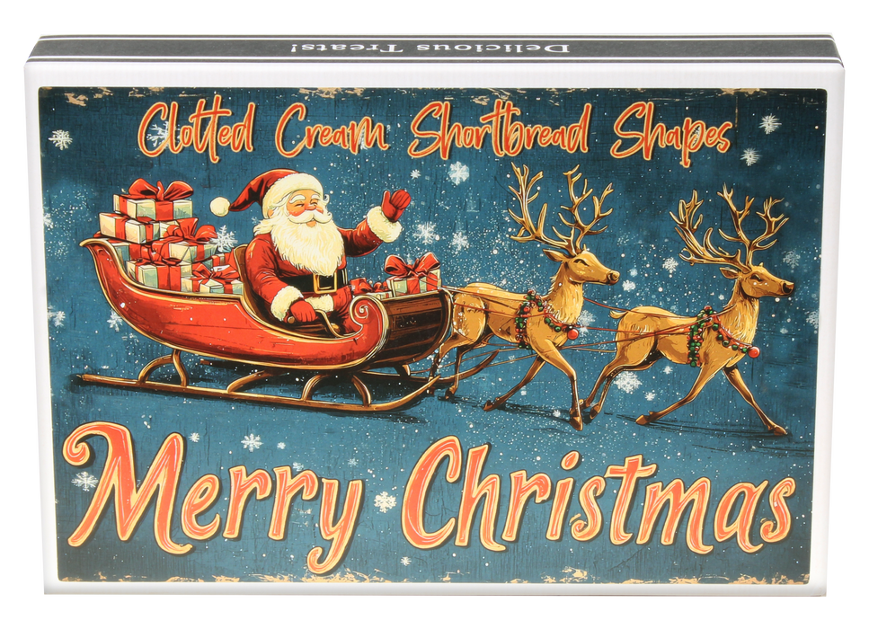Bramble Santa Sleigh Box With Clotted Cream Shortbread Shapes