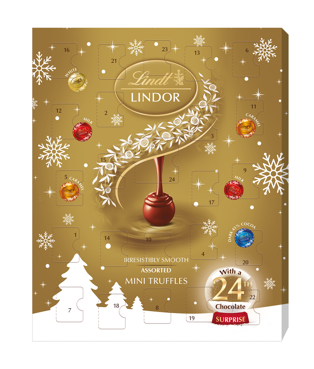 Lindt Lindor Milk Chocolate Assorted Mini Advent Calendar — Maple Gifts