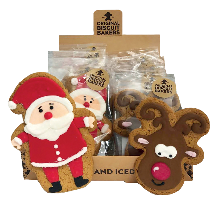 Original Biscuit Santa Or Reindeer Ginger Biscuits