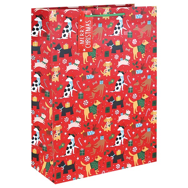 Xmas Paws Gift Bag Large