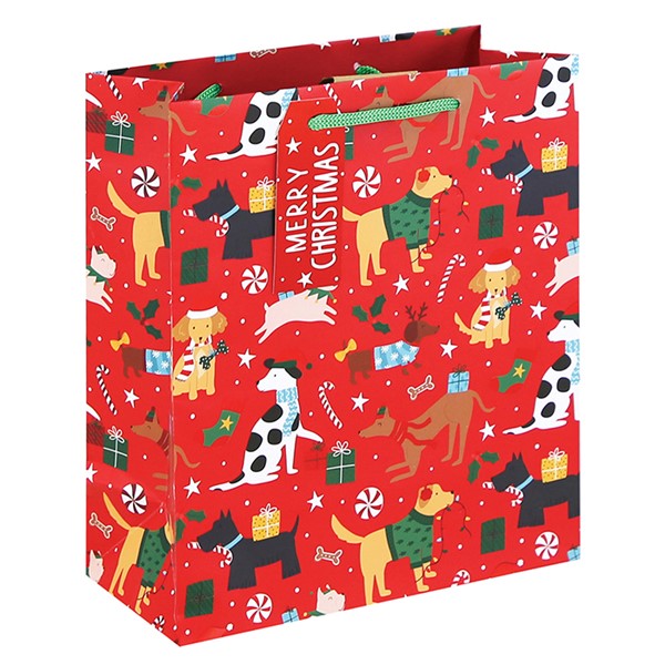Xmas Paws Gift Bag Medium
