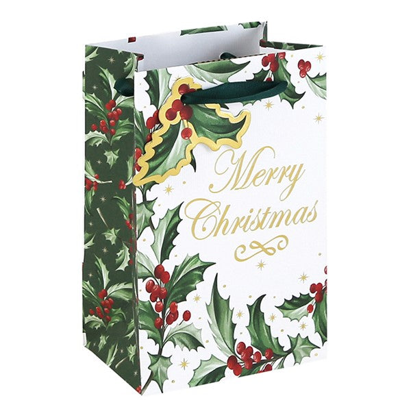 Holly Xmas White Kraft Bag Perfume
