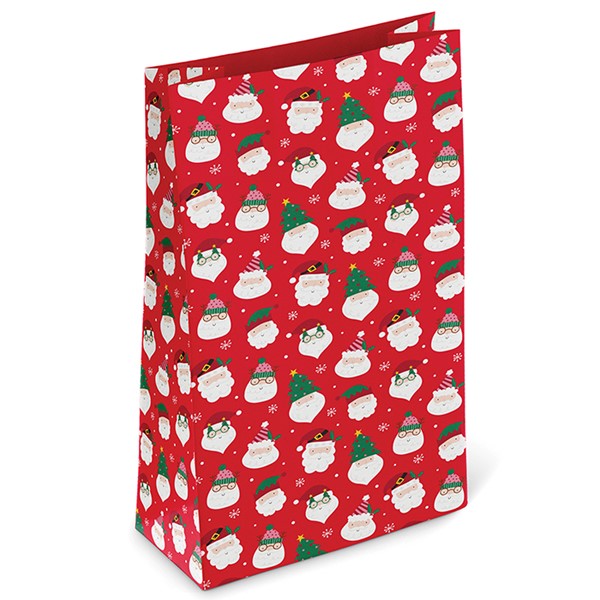 Funky Santa White Kraft Sack