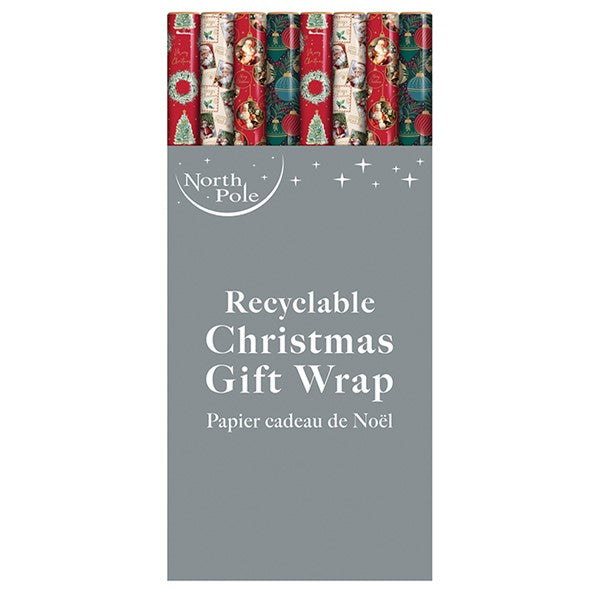 Traditional Christmas Gift Wrap 4m