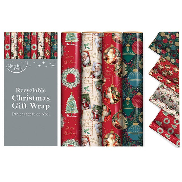 Traditional Christmas Gift Wrap 4m
