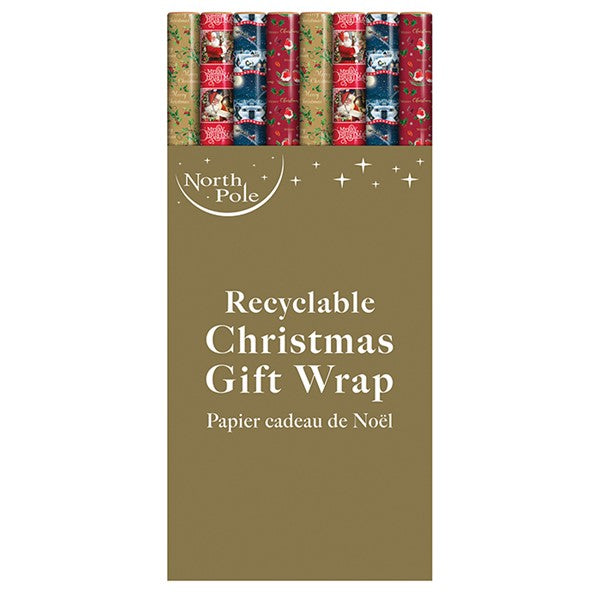 Traditional Christmas Gift Wrap 7m