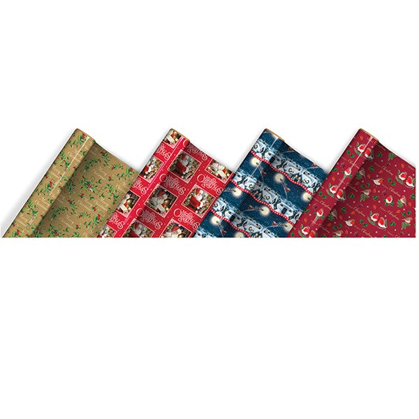 Traditional Christmas Gift Wrap 7m