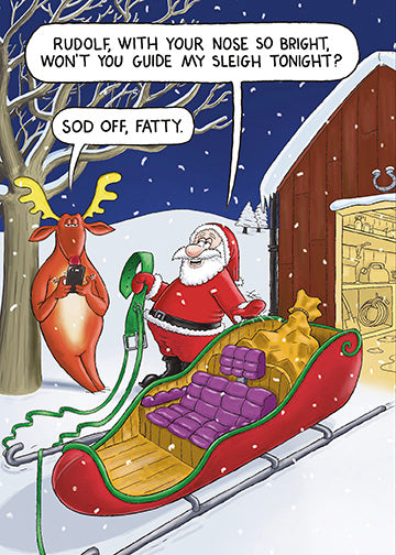 Paperlink 'Rudolph With Your Nose So Bright ...' Christmas Card — Maple ...
