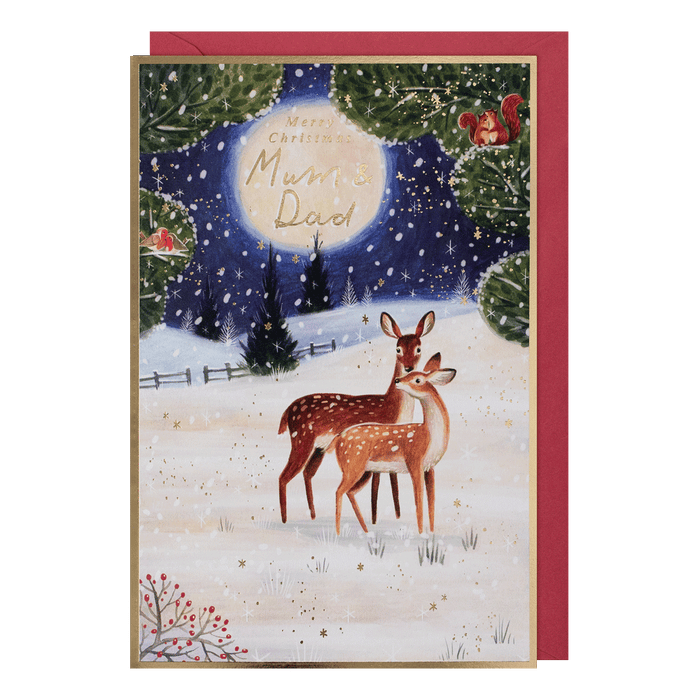 Paperlink 'Merry Christmas Mum & Dad' Christmas Card