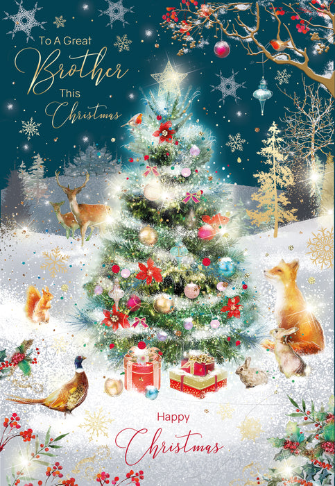 Cherry Orchard 'To A Great Brother' Christmas Card