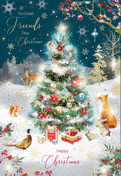 Cherry Orchard 'To Great Friends At Christmas' Christmas Card