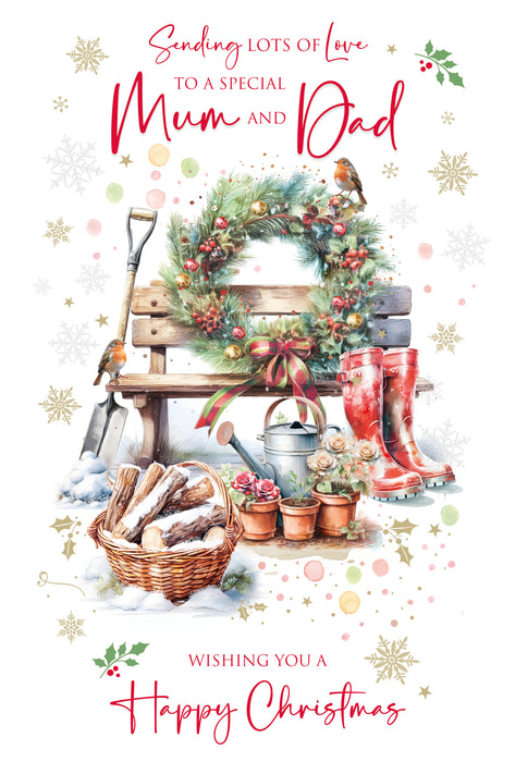 Cherry Orchard 'Special Mum And Dad' Christmas Card