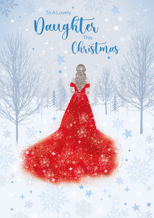 Cherry Orchard 'To A Lovely Daughter' Christmas Card
