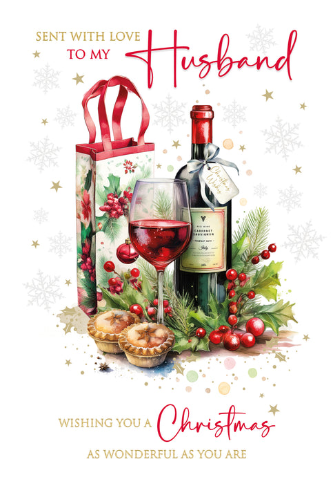 Cherry Orchard 'With Love To My Husband' Christmas Card