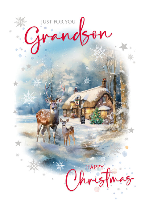 Cherry Orchard 'To A Very Special Grandson' Christmas Card