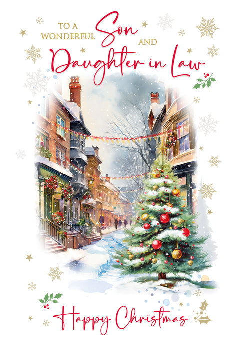 Cherry Orchard 'Special Son & Daughter-In-Law' Christmas Card
