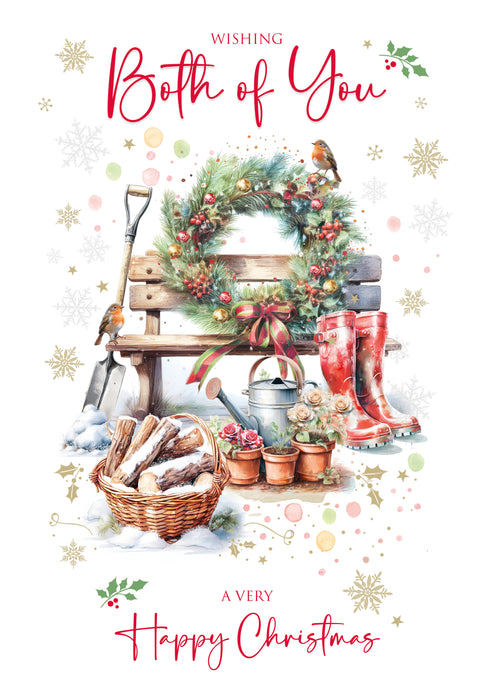 Cherry Orchard 'Wishing Both Of You' Christmas Card