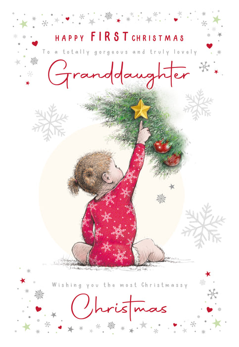 Cherry Orchard 'Happy First Christmas Granddaughter' Christmas Card