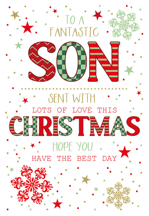 Cherry Orchard 'To A Fantastic Son' Christmas Card