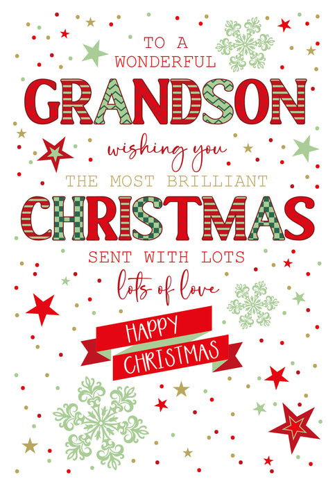 Cherry Orchard 'To A Wonderful Grandson' Christmas Card