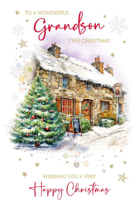 Cherry Orchard 'To A Special Grandson' Christmas Card