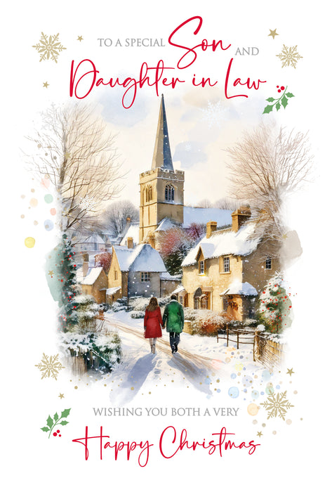 Cherry Orchard 'Special Son & Daughter-In-Law' Christmas Card