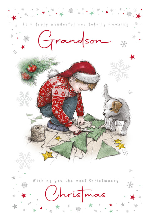 Cherry Orchard 'Totally Amazing Grandson' Christmas Card