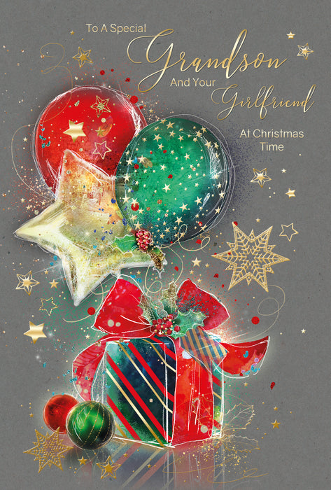 Cherry Orchard 'To A Special Grandson & Girlfriend' Christmas Card