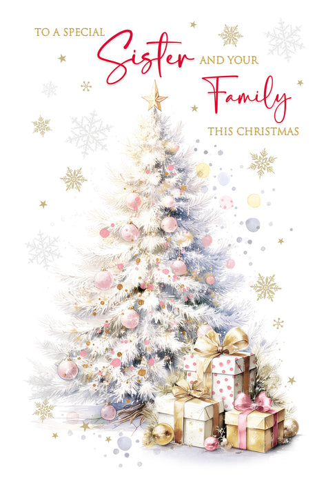 Cherry Orchard 'Special Sister & Your Family' Christmas Card