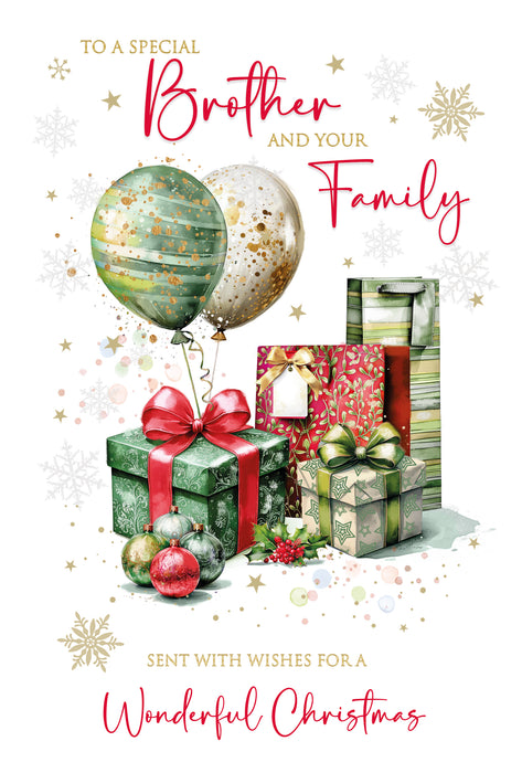 Cherry Orchard 'Special Brother & Your Family' Christmas Card