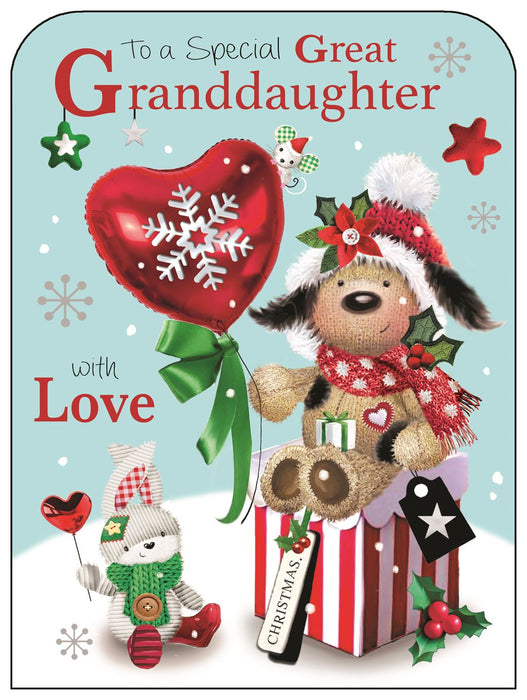 Jonny Javelin 'To A Special Great Granddaughter' Christmas Card