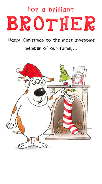Paperlink 'Brilliant Brother' Christmas Card